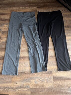 bcg Straight Leg Pants Duo in Black and Gray